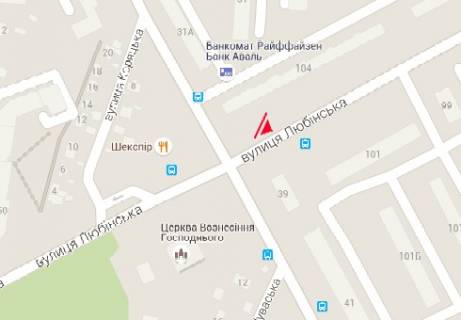 Билборд A в Львове, 3x6  Любінська вул. - Виговського вул. схема