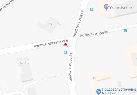 Prismatron, Prism A in Kyiv Nauki av. - Blakitnogo st. - 318261 scheme