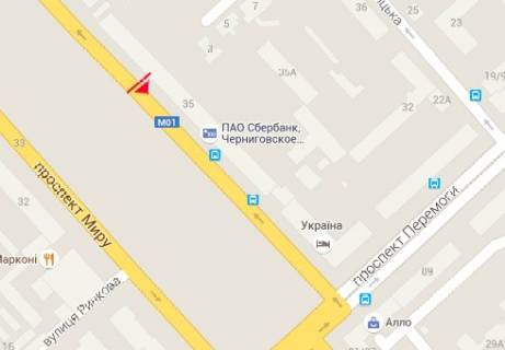Бэклайт A в Чернигове Миру просп., 37 схема