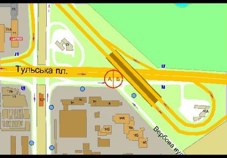 Video Billboard A in Kyiv, 3x6  Bandery Stepana av., 16,  na razdelitele - 339810 scheme