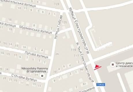 Билборд B в Никополе, 3x6  Електрометалургів пр., 93 схема