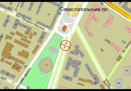 Ситилайт B в Киеве, 1.86x1.27   Народного Ополчения ул., 1 - Севастопольская пл., разделитель (правый) схема