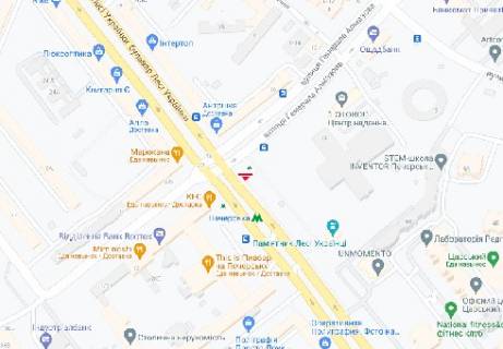 Видеоборд A у Києві, 2.3x3.14  Лесі Українки бульв., 13 (розширення 480х336) - 477622 схема