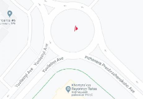 Билборд B в Запорожье, 3x6  Проспект Інженера Преображенського (Просп. Радянський). - Ювілейний просп. схема