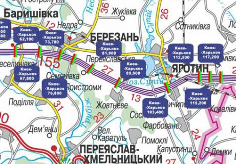 Non-Standard  in Kyiv, 3x18  Trasa M-03, Kiiv - Harkiv, 115,200 scheme
