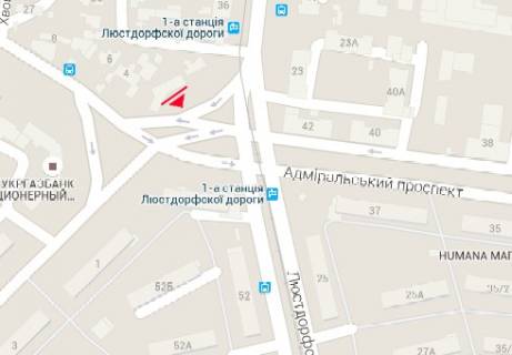 Билборд  в Одессе, 3x6  Люстдорфська дорога, 36а схема