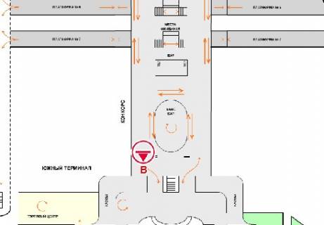 Нестандарт B у Києві, 1x0.7  Конкорс (Південний термінал) схема