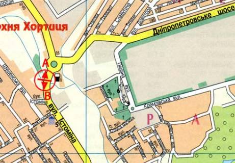 Билборд B в Запорожье, 3x6  Абрагама Коопа (Істоміна) вул. (район АЗС) схема