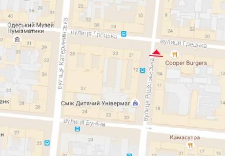 Citylight A in Odessa Risel'evskaa st., 9 - Greceskaa st. A scheme