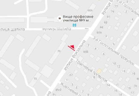 Билборд A в Кропивницкий (Кировоград), 3x6  Вокзальна вул. (Жовтневої Революції вул.), 70 схема