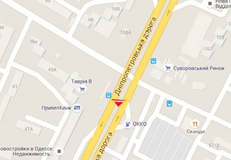 Билборд  в Одессе, 3x6  Палія Семена вул. (Дніпропетровська дор.)., 96 - Заболотного вул. схема