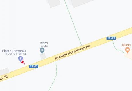 Билборд B в Николаеве Космонавтов ул., - парк Дубки схема