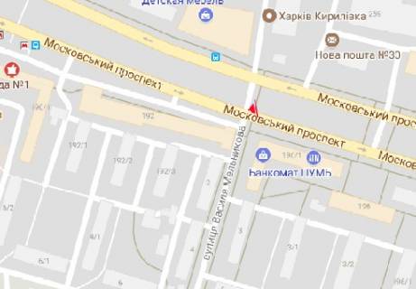 Билборд A в Харькове, 3x6  Героїв Харкова просп. (Московський просп.), 196-1 схема
