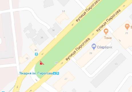 Бэклайт B в Виннице Пирогова вул., 40 схема