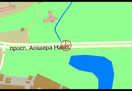 Билборд A в Киеве, 3x6  Навои Алишера пр., к Воскресенський (Перова б-р) проспект (на разделителе) схема