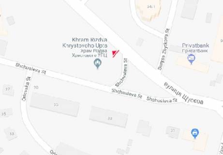 Билборд A в Киеве, 3x6  Щусєва вул., 34/1 схема