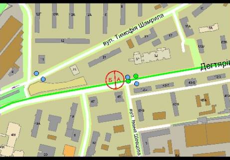 Prismatron, Prism A in Kyiv, 3x6  Degtarevskaa st., 45 - Sevcova Ivana st. (posle svetofora) - 303489 scheme