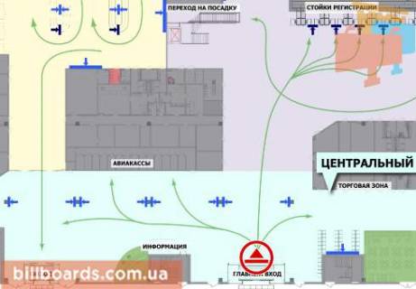 Нестандарт A у Києві, 6.50x9   Центральний хол, 1 поверх (Термінал А) схема
