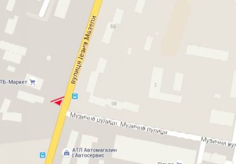 Билборд B в Чернигове Івана Мазепи (Щорса) ул. - Музыкальная ул. схема