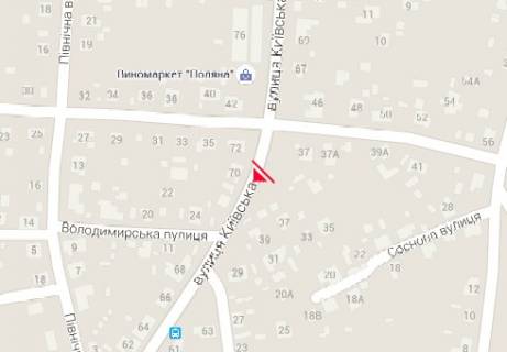 Билборд A в Чернигове, 3x6  Київська вул., 47 - Любомира Боднарука (Дзержинського) вул. схема