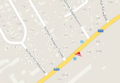 Билборд B в Чернигове Шевченко ул. -  Василия Дунина-Борковского ул., к центру схема