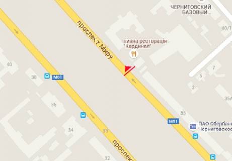 Бэклайт B в Чернигове Миру просп., 39 схема