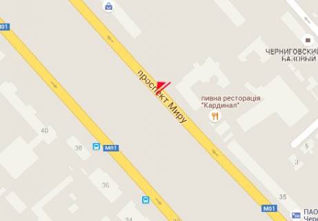 Бэклайт B в Чернигове Миру просп., 41 схема