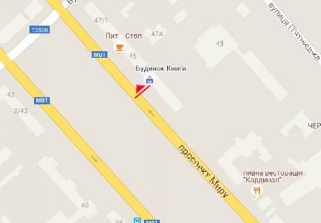 Бэклайт B в Чернигове Миру просп., 45 схема