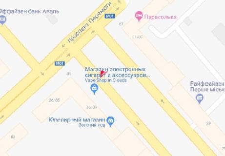 Бэклайт A в Чернигове Миру просп., 26 схема