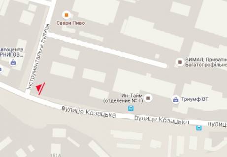 Prismatron, Prism B in Chernihiv, 3x6  Kazackaa st. - Instrumental'naa st., 3 - 128760 scheme