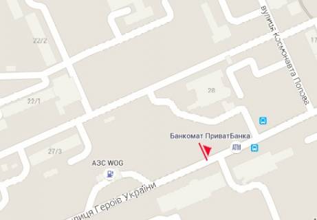 Билборд A в Кропивницкий (Кировоград), 3x6  Героїв України вул. - Незалежності вул. схема