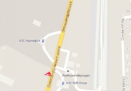 Билборд A в Кропивницкий (Кировоград), 3x6  Олександрійське шосе, 4, АЗС "РУР" схема