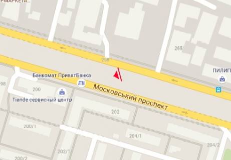 Билборд B в Харькове, 3x6  Героїв Харкова просп. (Московський просп.), навпроти будинку 202 схема