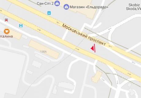 Билборд B в Харькове, 3x6  Героїв Харкова просп. (Московський просп.), 199б схема