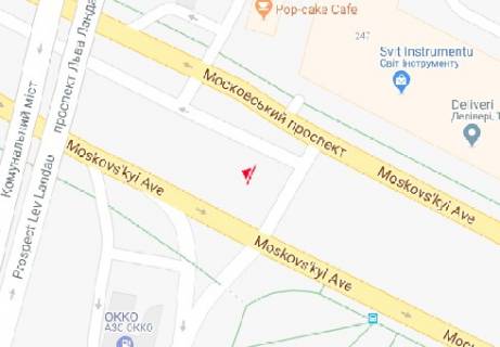 Білборд, Бігборд (Борд)  B у Харкові, 3x6  Героїв Харкова просп. (Московський просп.), 247 схема