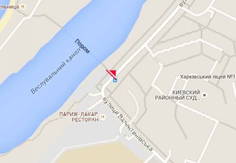 Билборд A в Харькове Барабашова ул. - Валентиновская ул. схема