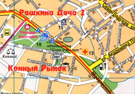 Бэклайт B в Харькове Героїв Харкова просп. (Московський просп.), 94 схема