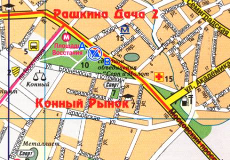 Бэклайт B в Харькове Героїв Харкова просп. (Московський просп.), 94 схема