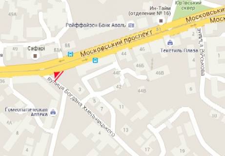 Ситилайт B в Харькове просп. Героїв Харкова (Московський). - Б. Хмельницкого ул., 3 схема