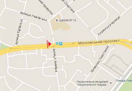 Беклайт A у Харкові Героїв Харкова просп. (Московський просп.), 89 схема