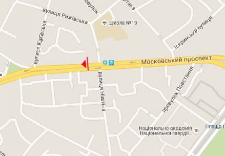 Беклайт B у Харкові Героїв Харкова просп. (Московський просп.), 89 схема