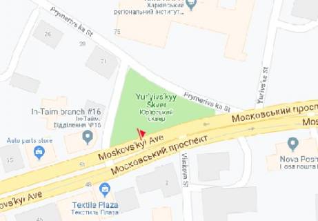Скроллер A в Харькове, 2.32x3.14  просп. Героїв Харкова (Московський). - Примеровская ул. - 14000 схема