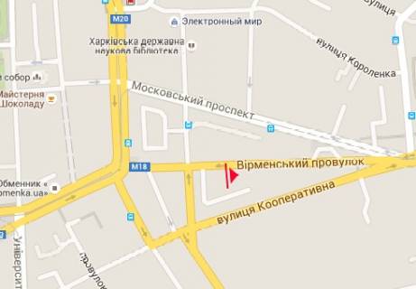 Скроллер A в Харькове, 2.32x3.14  Армянский пер. - Короленка пер. - 14018 схема