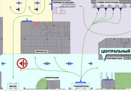 Non-Standard A in Kyiv, 3x1.5  Central'nyj holl, 1 etaz (Terminal A) scheme