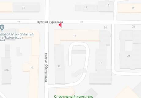 Бэклайт A в Киеве Турівська вул., 18/20 схема
