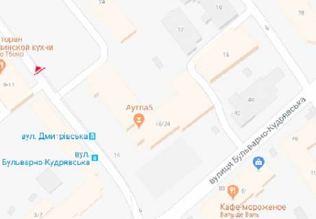 Бэклайт B в Киеве Дмитрівська вул., 24 схема