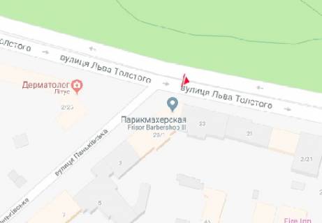 Бэклайт B в Киеве Гетьмана Павла Скоропадського вул. (Льва Толстого)., 23/1 схема