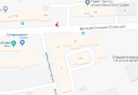 Ситискролл B в Киеве, 1.86x1.27   Січових Стрільців ул., 28а (Артема ул.) схема
