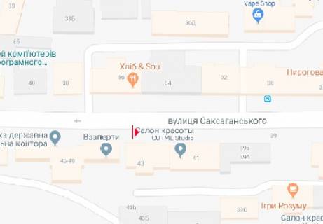 Ситискролл A в Киеве, 1.86x1.27  Саксаганського вул., 36 схема