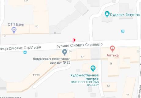 Сітіскролл A у Києві, 1.86x1.27   Січових Стрільців вул., 48 (Артема вул.) схема